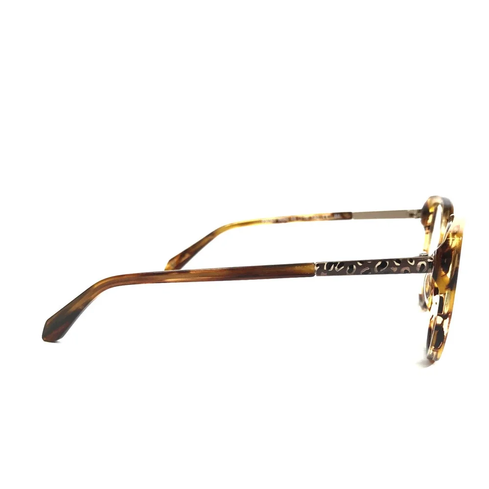 J.F. Rey Petite Eyeglasses Frames PA093 9050 Demi Horn Gold Cat Eye 48-16-140